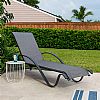 Sillón reclinable ajustable de aluminio con reposabrazos en forma de S - 11D14I