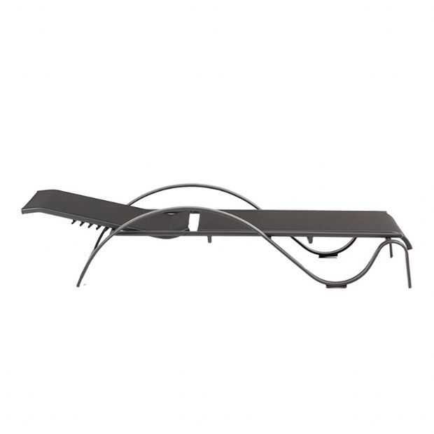 Sillón ajustable de hierro con reposabrazos en forma de S - 11D14J