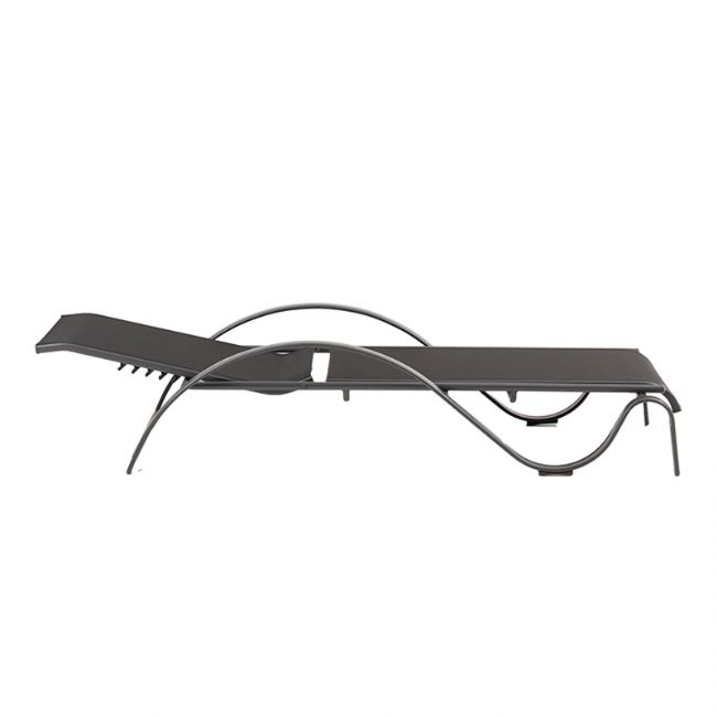 Sillón ajustable de hierro con reposabrazos en forma de S - 11D14J