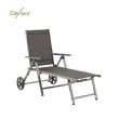 Sillón de aluminio Textilene con ruedas y cojín - 11D14K
