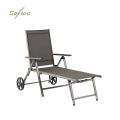 Sillón de aluminio Textilene con ruedas y cojín - 11D14K