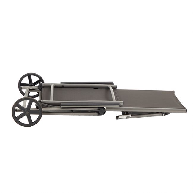 Sillón de aluminio Textilene con ruedas y cojín - 11D14K