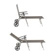Sillón de aluminio Textilene con ruedas y cojín - 11D14K