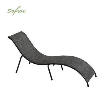 Sillón plegable de hierro en forma de S