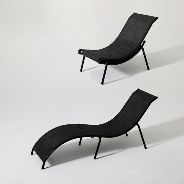 Sillón plegable de hierro en forma de S - 11D14M