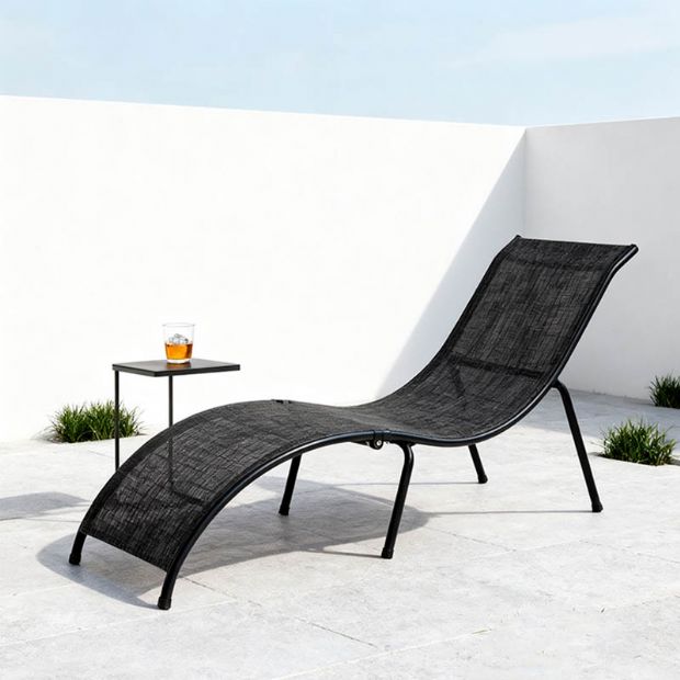 Sillón plegable de hierro en forma de S - 11D14M