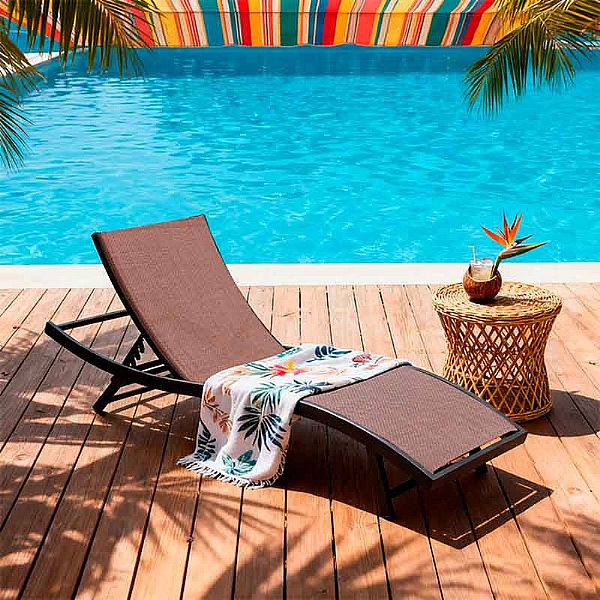 Sillón ajustable de textilene de hierro - 11D14N