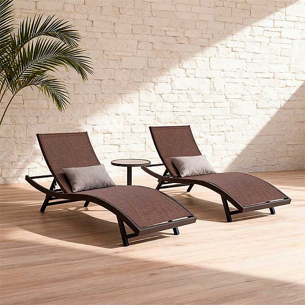 Sillón ajustable de textilene de hierro - 11D14N