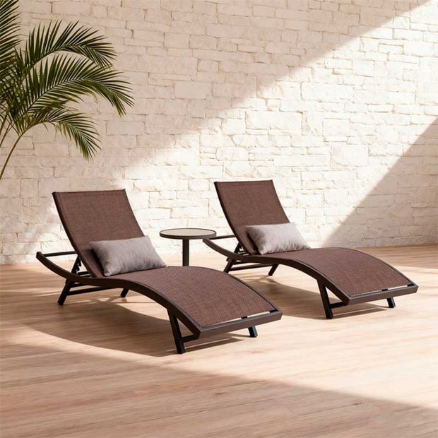 Sillón ajustable de textilene de hierro - 11D14N