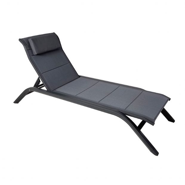 Tumbona ajustable para exteriores con estructura de aleación de aluminio y tejido de malla - 11D25A