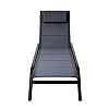 Tumbona ajustable para exteriores con estructura de aleación de aluminio y tejido de malla - 11D25A