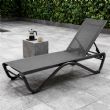 Tumbona para exterior con base de aluminio en forma de W - 11D25B