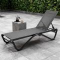 Tumbona para exterior con base de aluminio en forma de W - 11D25B