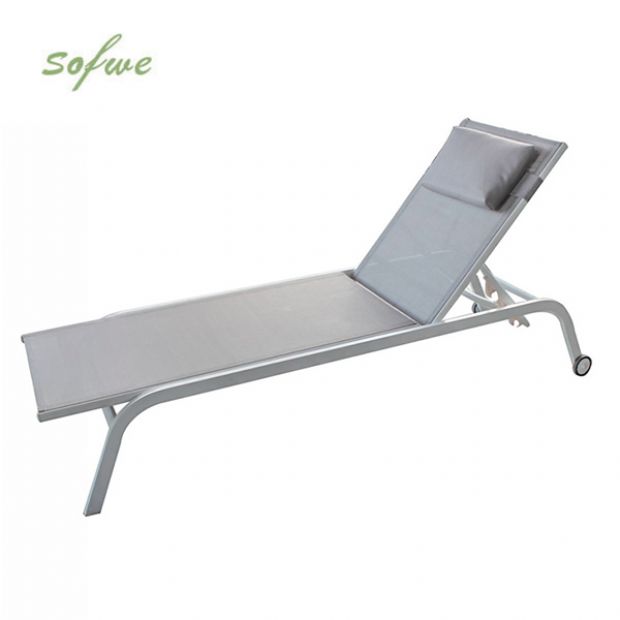 Tumbona de aluminio con asiento de malla transpirable - 11D25C