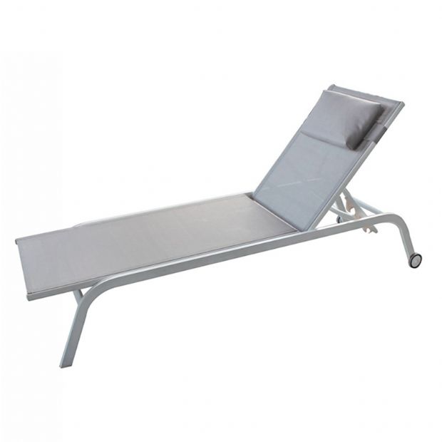 Tumbona de aluminio con asiento de malla transpirable - 11D25C