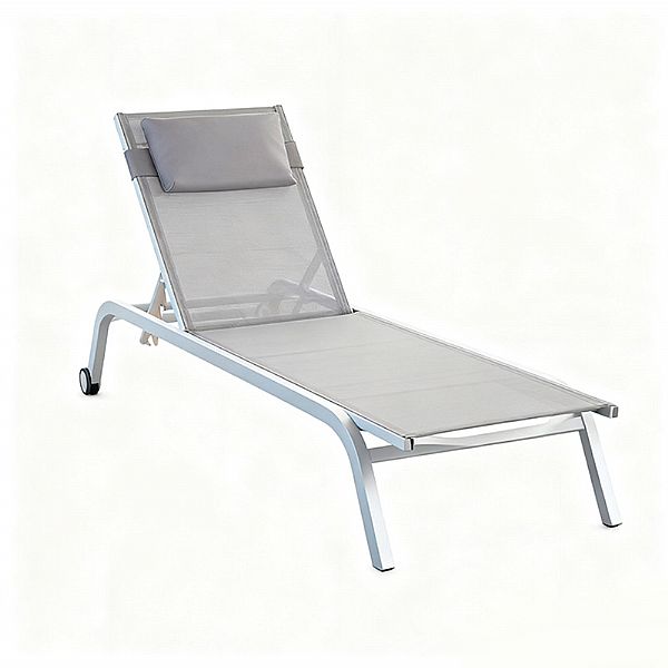 Tumbona de aluminio con asiento de malla transpirable - 11D25C