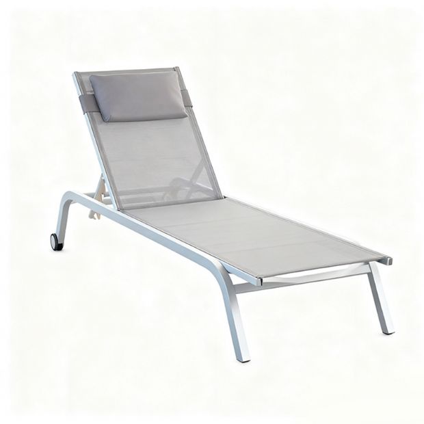 Tumbona de aluminio con asiento de malla transpirable - 11D25C
