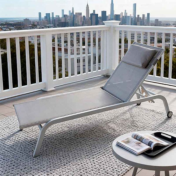 Tumbona de aluminio con asiento de malla transpirable - 11D25C