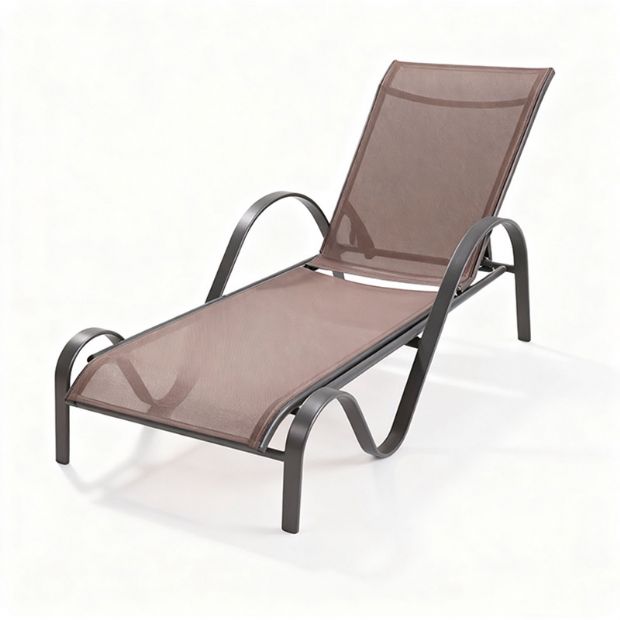 Tumbona de exterior con reposabrazos curvos - 11D25E