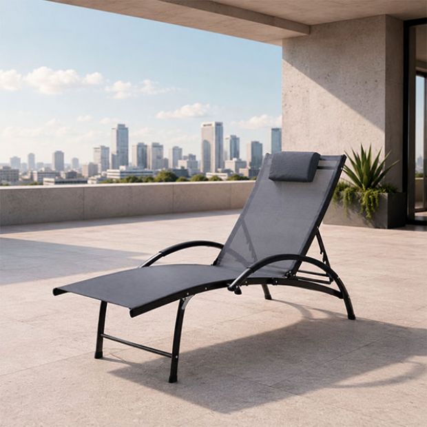 Tumbonas ajustables para exterior al por mayor, para el suministro de mobiliario de terraza junto a la piscina - 11D25I
