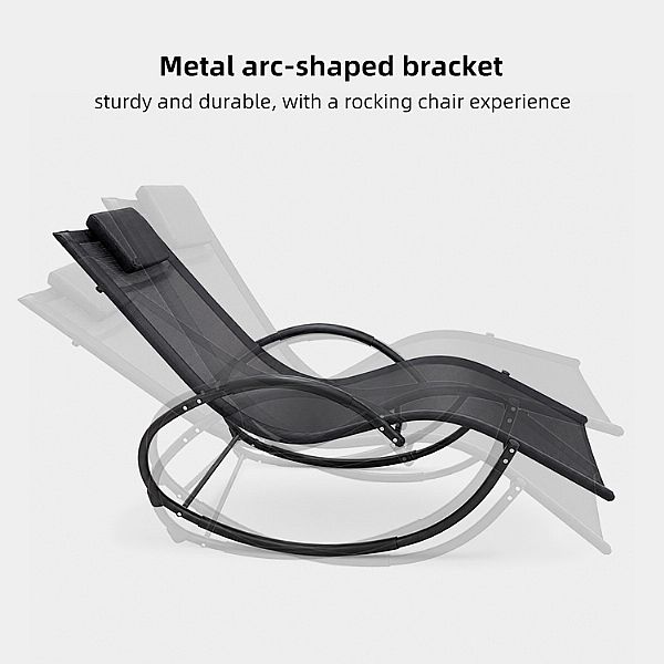Tumbona basculante para exterior al por mayor, con asiento ergonómico de malla curvada, para el suministro de mobiliario de terraza junto a la piscina - 11D25J