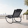 Tumbona basculante para exterior al por mayor, con asiento ergonómico de malla curvada, para el suministro de mobiliario de terraza junto a la piscina - 11D25J