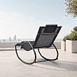Tumbona basculante para exterior al por mayor, con asiento ergonómico de malla curvada, para el suministro de mobiliario de terraza junto a la piscina - 11D25J