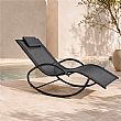 Tumbona basculante para exterior al por mayor, con asiento ergonómico de malla curvada, para el suministro de mobiliario de terraza junto a la piscina - 11D25J