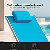 Tumbona plegable para exterior al por mayor, con respaldo ajustable en varios niveles y reposacabezas extraíble, ideal para el patio junto a la piscina - 11D25K