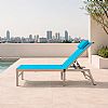 Tumbona plegable para exterior al por mayor, con respaldo ajustable en varios niveles y reposacabezas extraíble, ideal para el patio junto a la piscina - 11D25K